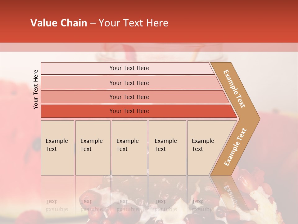 A Watermelon And Pomegranate Drink In A Jar With A Straw PowerPoint Template