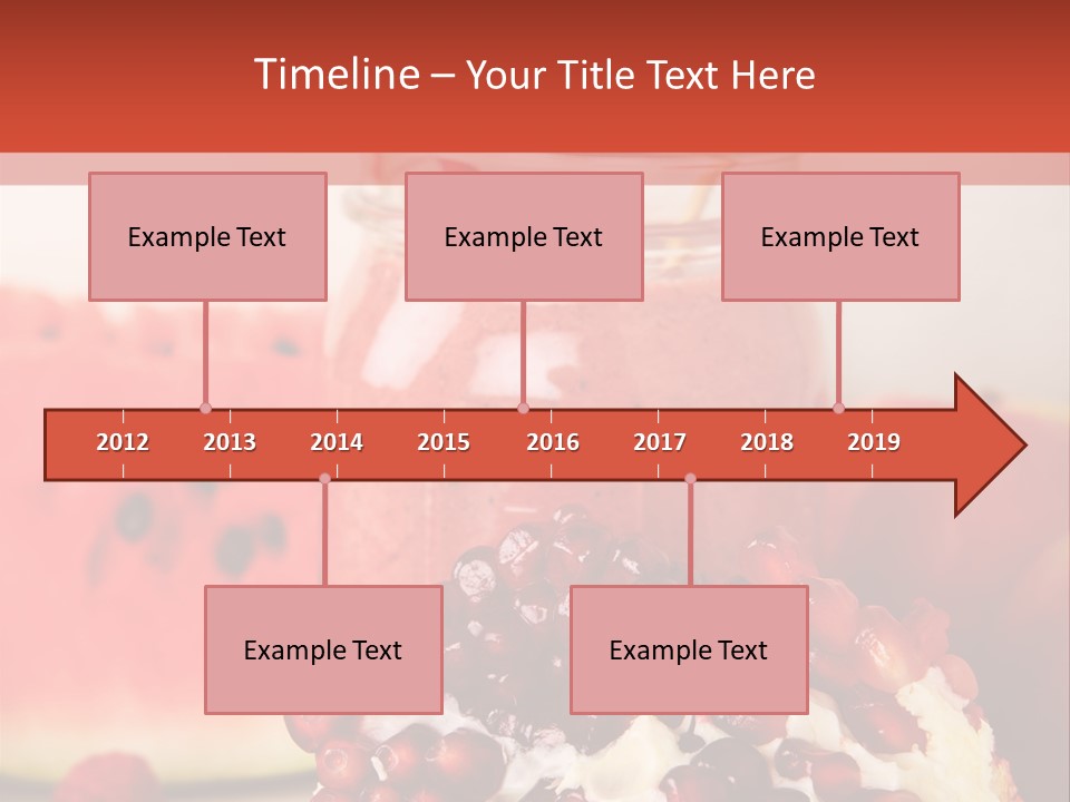 A Watermelon And Pomegranate Drink In A Jar With A Straw PowerPoint Template