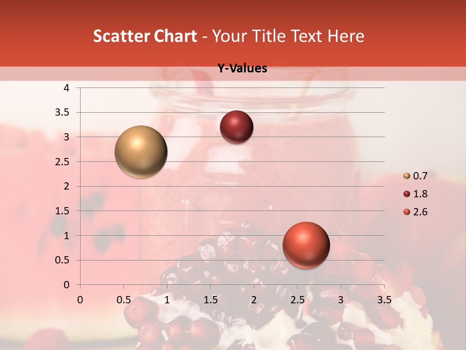 A Watermelon And Pomegranate Drink In A Jar With A Straw PowerPoint Template