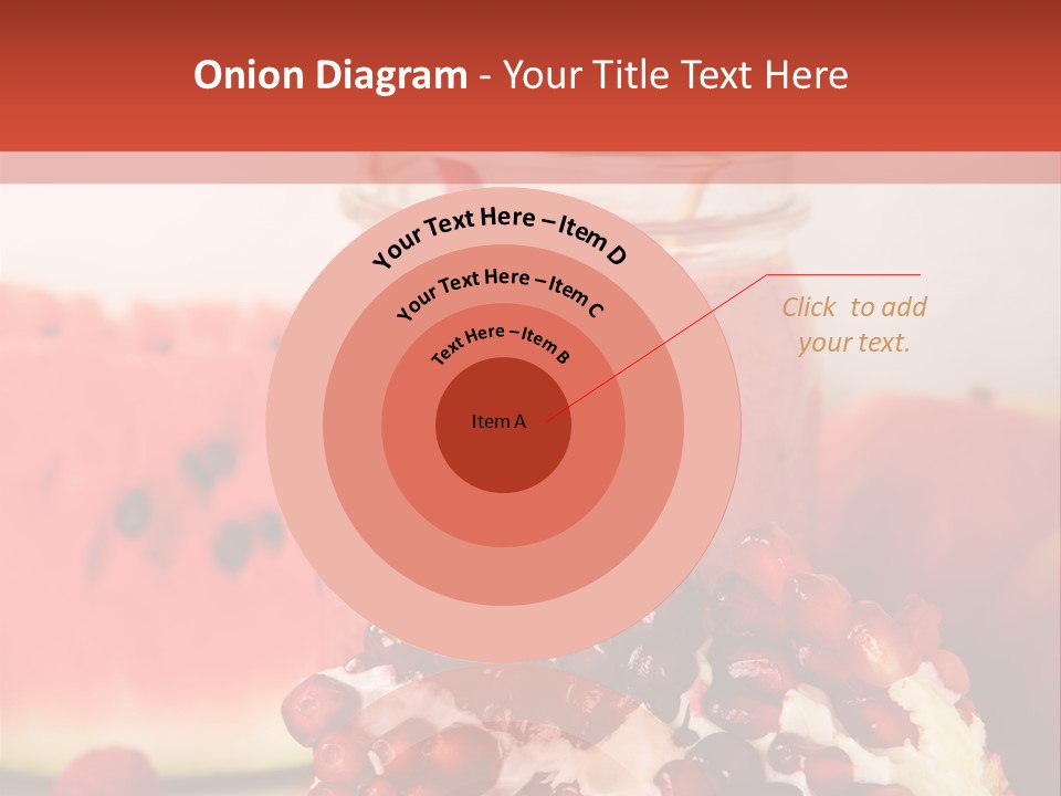 A Watermelon And Pomegranate Drink In A Jar With A Straw PowerPoint Template