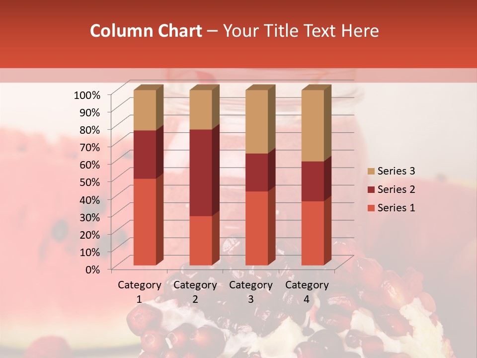 A Watermelon And Pomegranate Drink In A Jar With A Straw PowerPoint Template