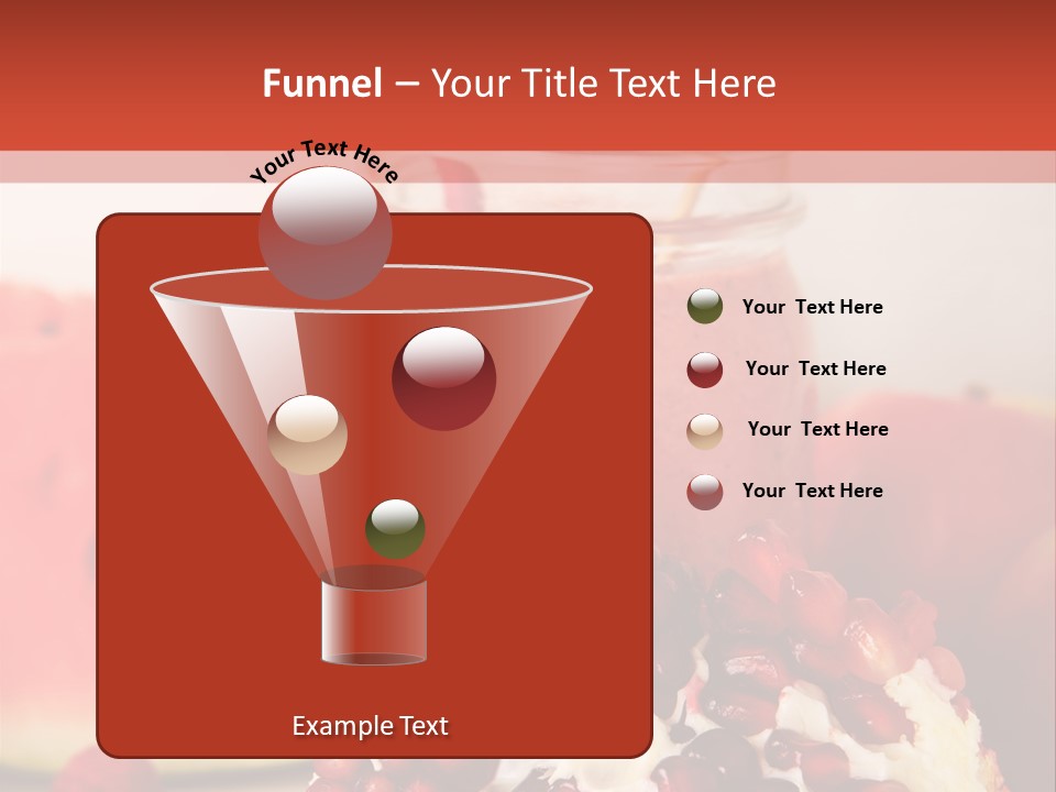 A Watermelon And Pomegranate Drink In A Jar With A Straw PowerPoint Template