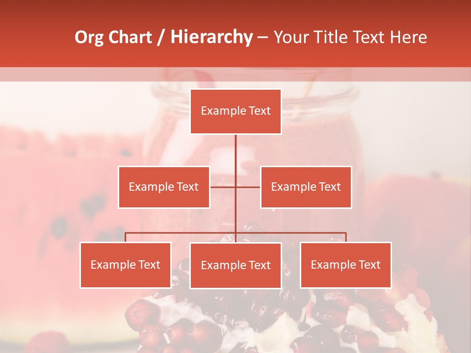 A Watermelon And Pomegranate Drink In A Jar With A Straw PowerPoint Template