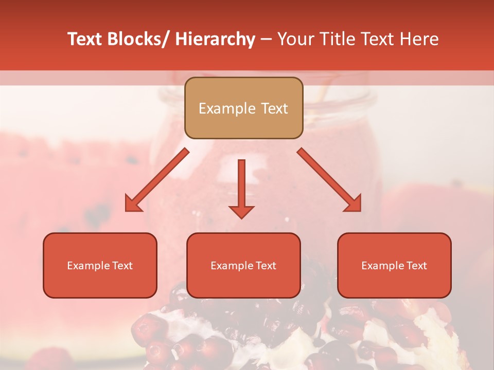 A Watermelon And Pomegranate Drink In A Jar With A Straw PowerPoint Template