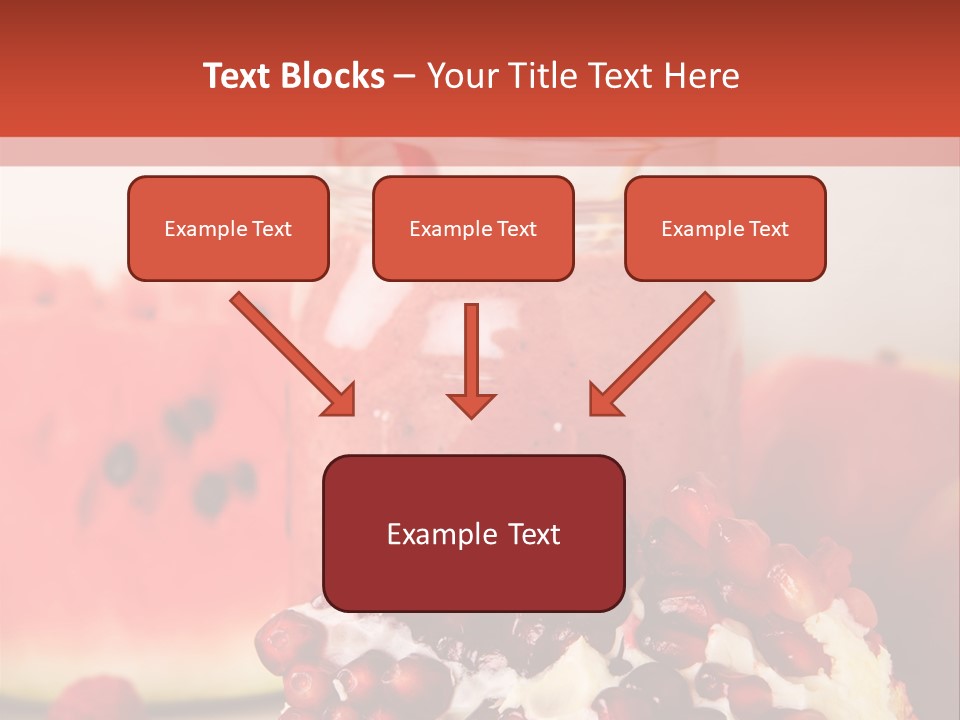 A Watermelon And Pomegranate Drink In A Jar With A Straw PowerPoint Template