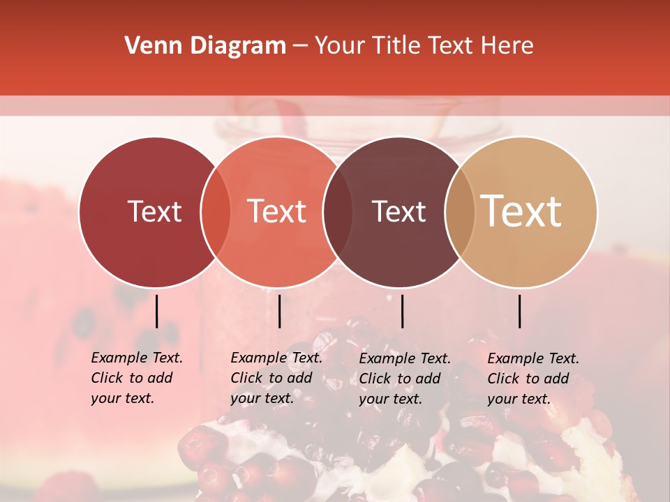 A Watermelon And Pomegranate Drink In A Jar With A Straw PowerPoint Template