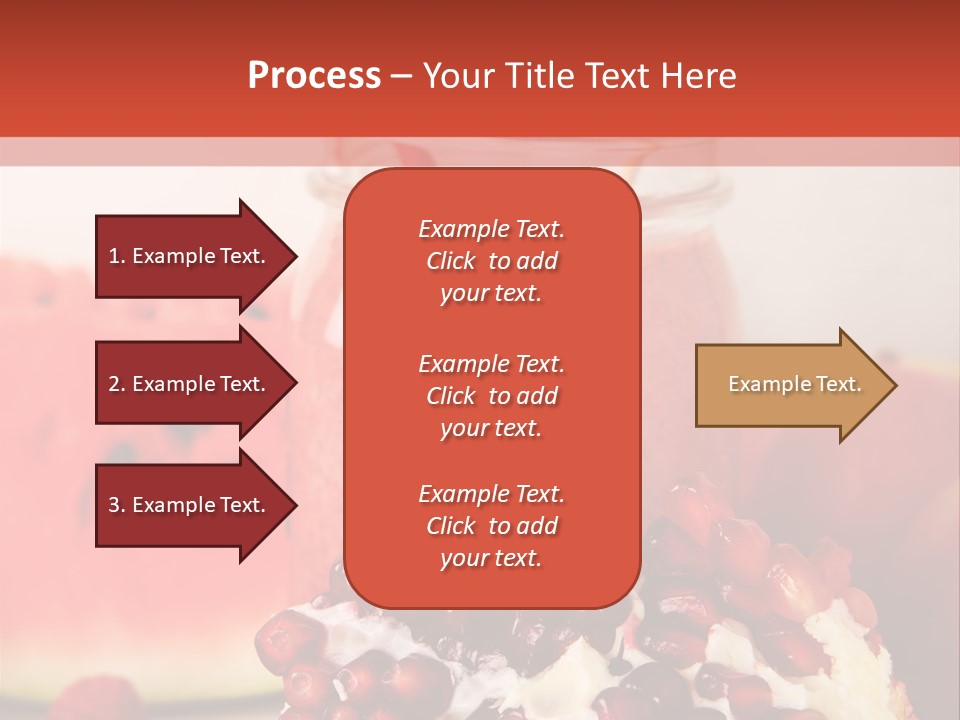 A Watermelon And Pomegranate Drink In A Jar With A Straw PowerPoint Template