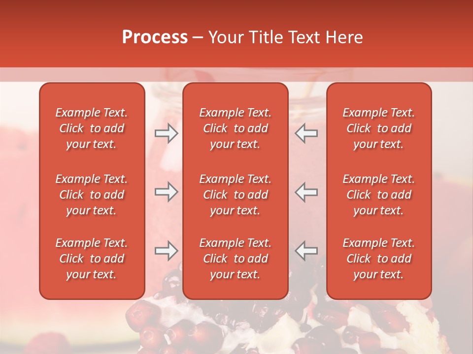 A Watermelon And Pomegranate Drink In A Jar With A Straw PowerPoint Template
