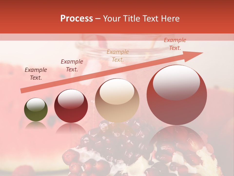 A Watermelon And Pomegranate Drink In A Jar With A Straw PowerPoint Template