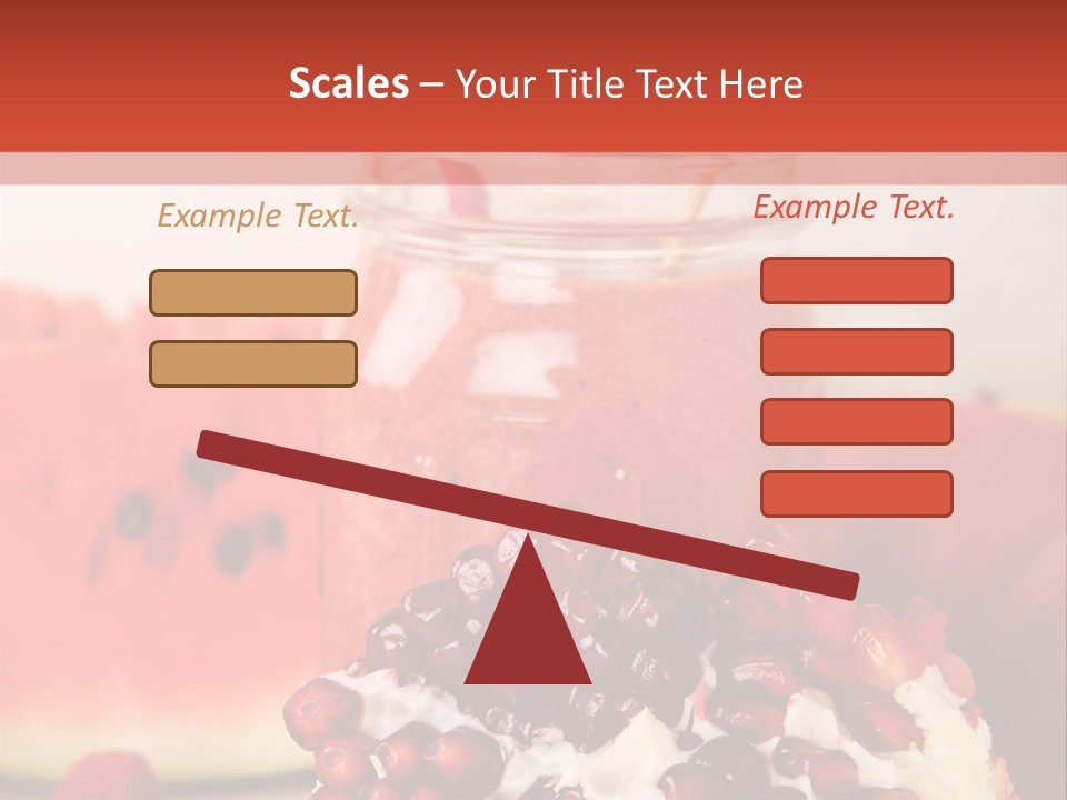 A Watermelon And Pomegranate Drink In A Jar With A Straw PowerPoint Template