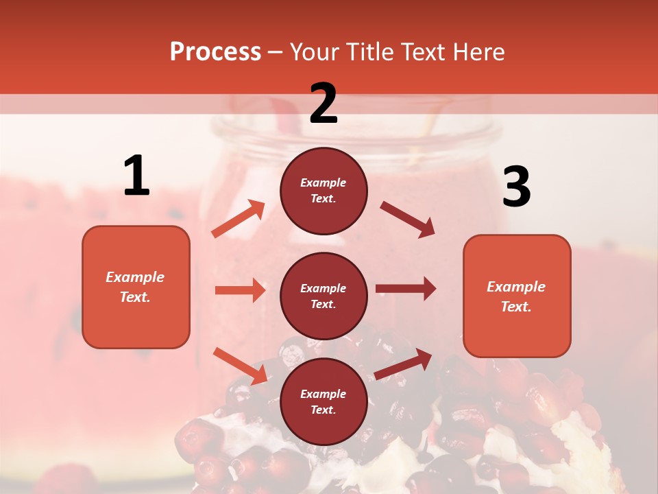 A Watermelon And Pomegranate Drink In A Jar With A Straw PowerPoint Template