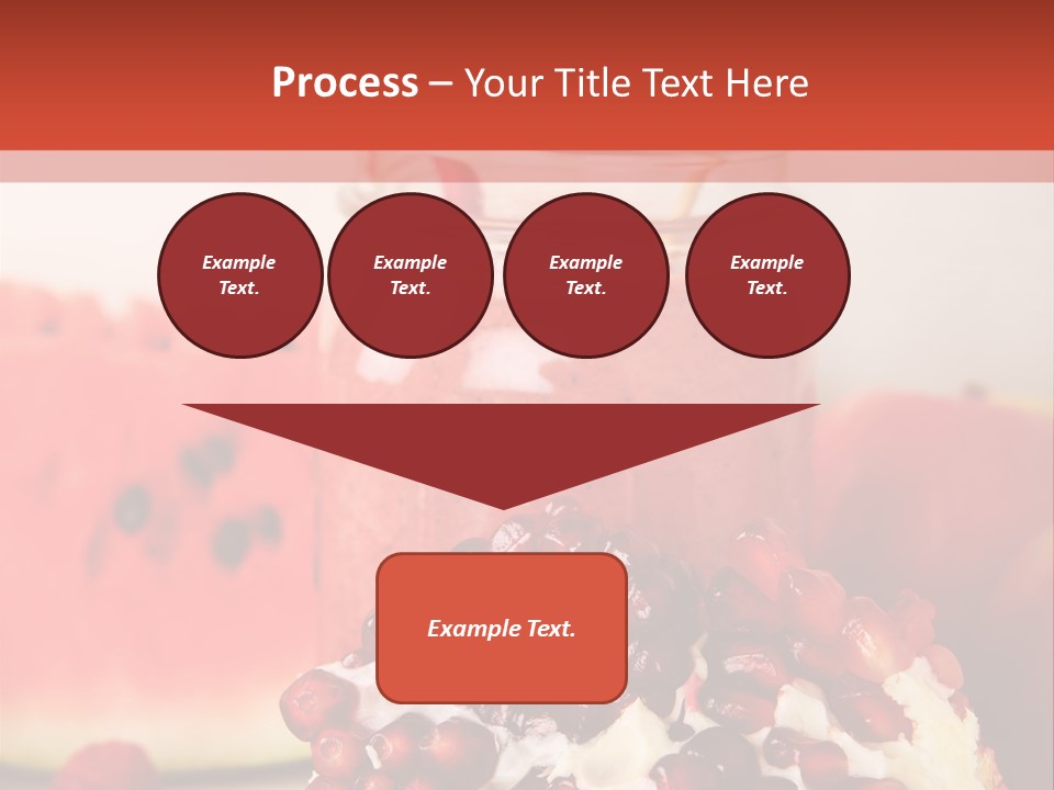 A Watermelon And Pomegranate Drink In A Jar With A Straw PowerPoint Template