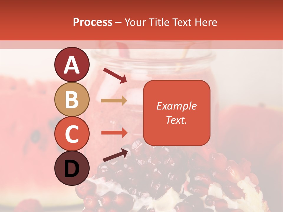 A Watermelon And Pomegranate Drink In A Jar With A Straw PowerPoint Template
