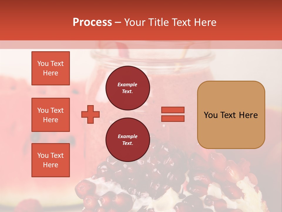 A Watermelon And Pomegranate Drink In A Jar With A Straw PowerPoint Template