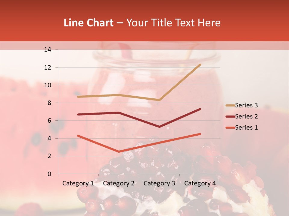 A Watermelon And Pomegranate Drink In A Jar With A Straw PowerPoint Template