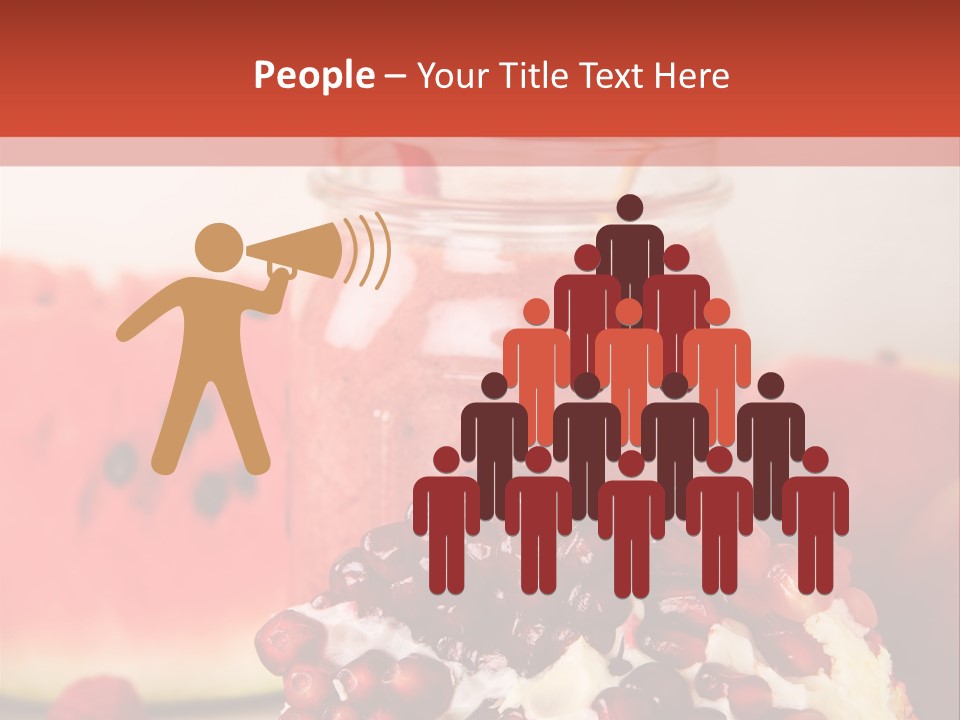 A Watermelon And Pomegranate Drink In A Jar With A Straw PowerPoint Template