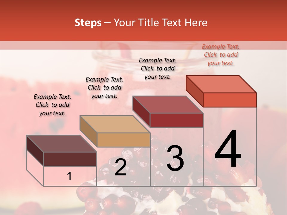A Watermelon And Pomegranate Drink In A Jar With A Straw PowerPoint Template