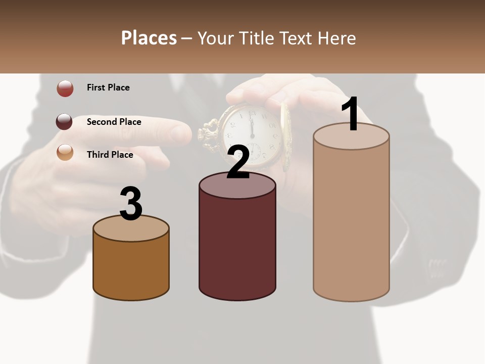 A Man In A Suit Holding A Pocket Watch PowerPoint Template