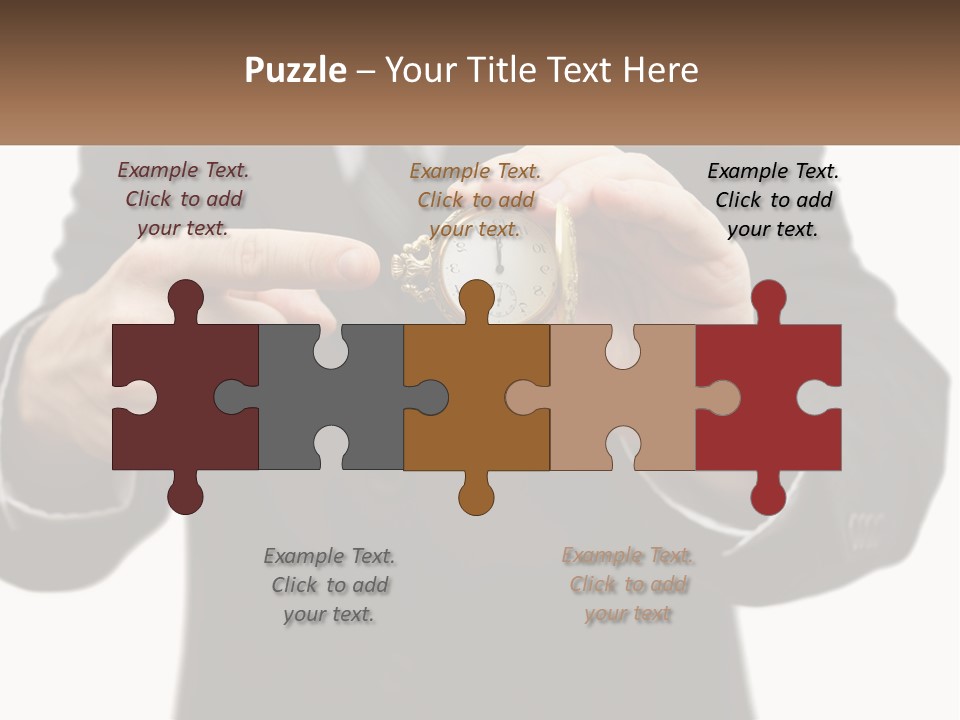 A Man In A Suit Holding A Pocket Watch PowerPoint Template