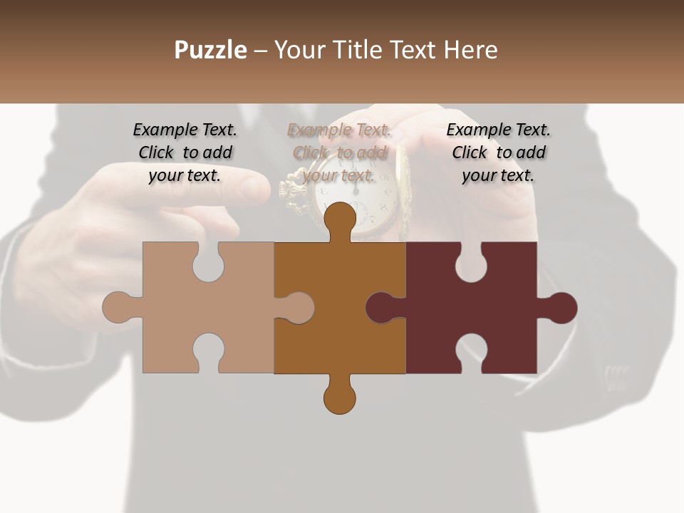 A Man In A Suit Holding A Pocket Watch PowerPoint Template