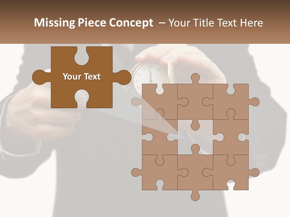 A Man In A Suit Holding A Pocket Watch PowerPoint Template