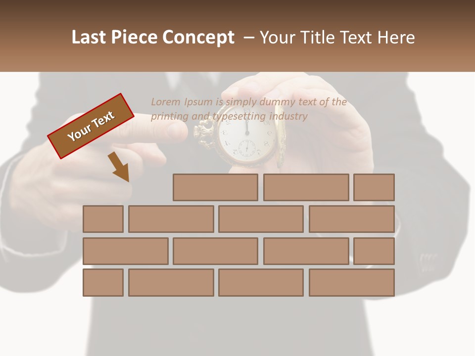 A Man In A Suit Holding A Pocket Watch PowerPoint Template