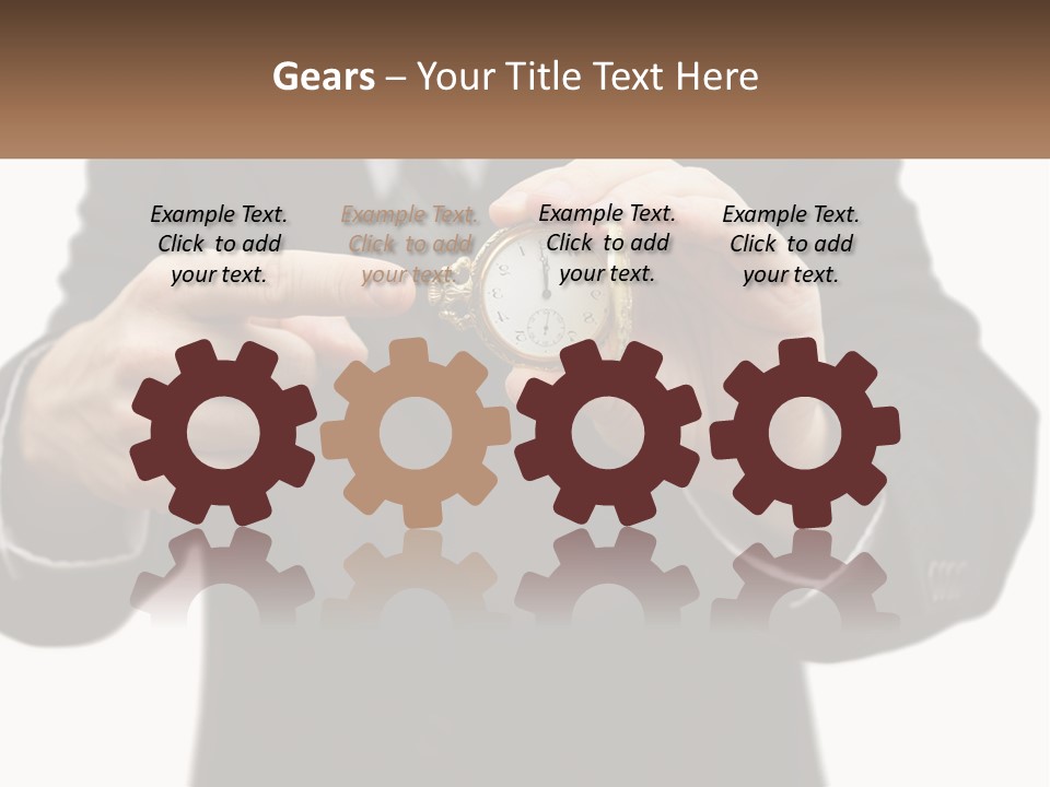 A Man In A Suit Holding A Pocket Watch PowerPoint Template