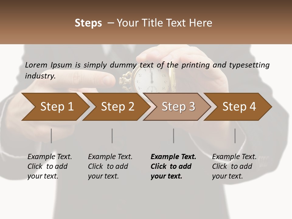 A Man In A Suit Holding A Pocket Watch PowerPoint Template