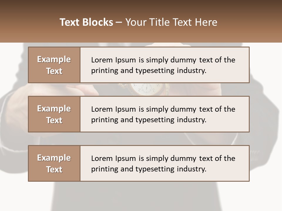 A Man In A Suit Holding A Pocket Watch PowerPoint Template