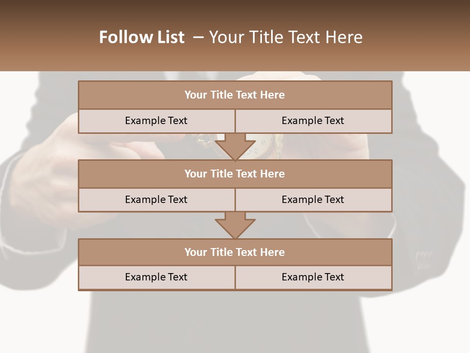 A Man In A Suit Holding A Pocket Watch PowerPoint Template