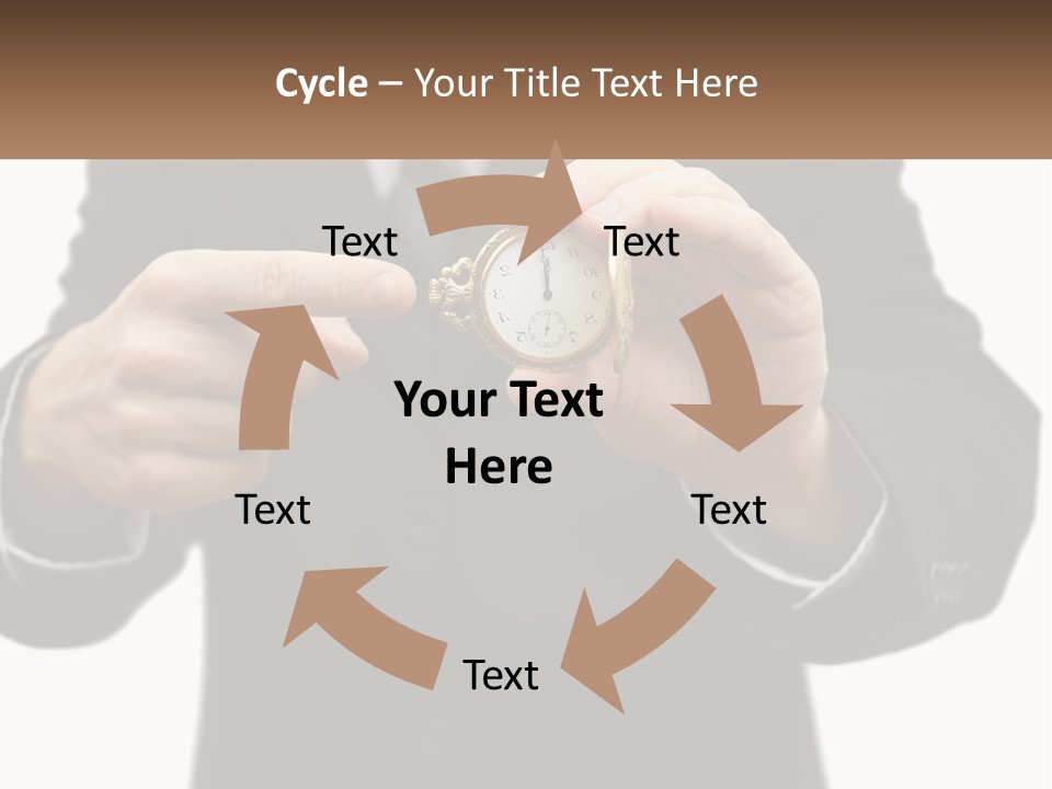 A Man In A Suit Holding A Pocket Watch PowerPoint Template