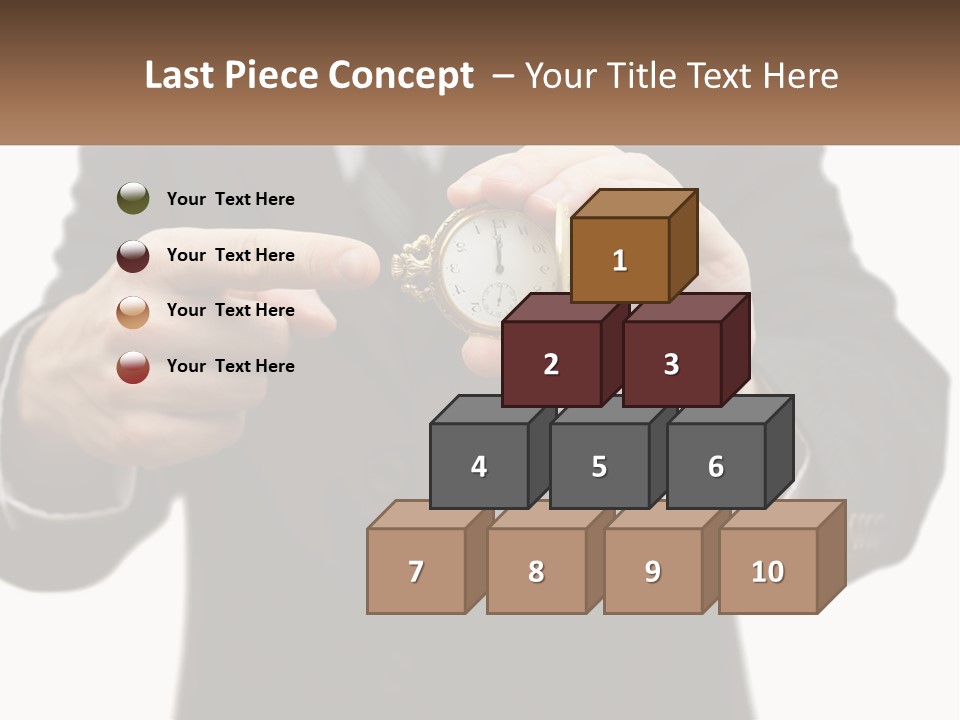 A Man In A Suit Holding A Pocket Watch PowerPoint Template