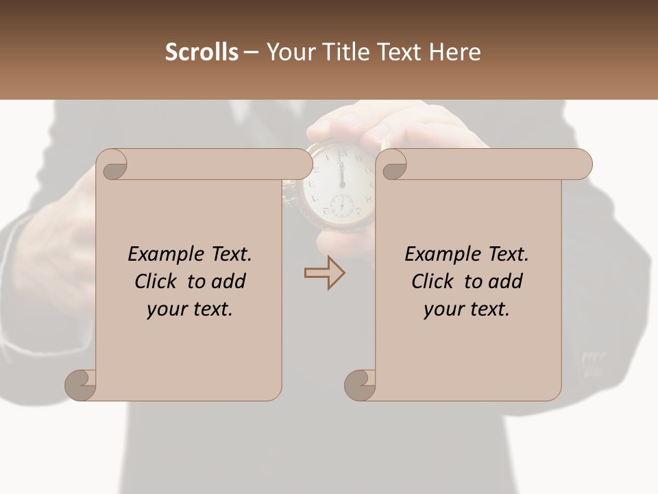 A Man In A Suit Holding A Pocket Watch PowerPoint Template