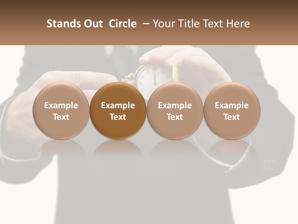 A Man In A Suit Holding A Pocket Watch PowerPoint Template