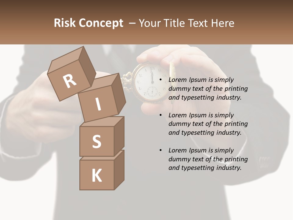 A Man In A Suit Holding A Pocket Watch PowerPoint Template