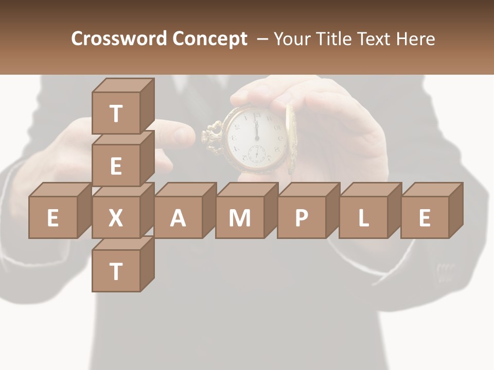 A Man In A Suit Holding A Pocket Watch PowerPoint Template