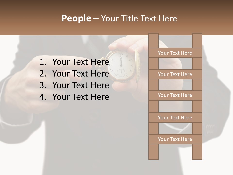 A Man In A Suit Holding A Pocket Watch PowerPoint Template