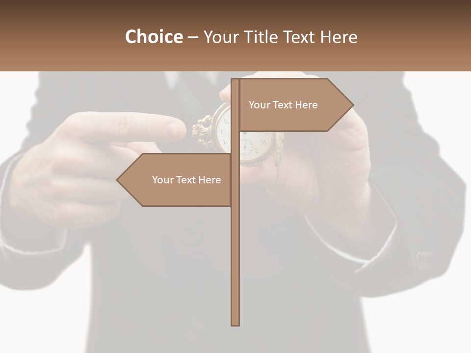 A Man In A Suit Holding A Pocket Watch PowerPoint Template
