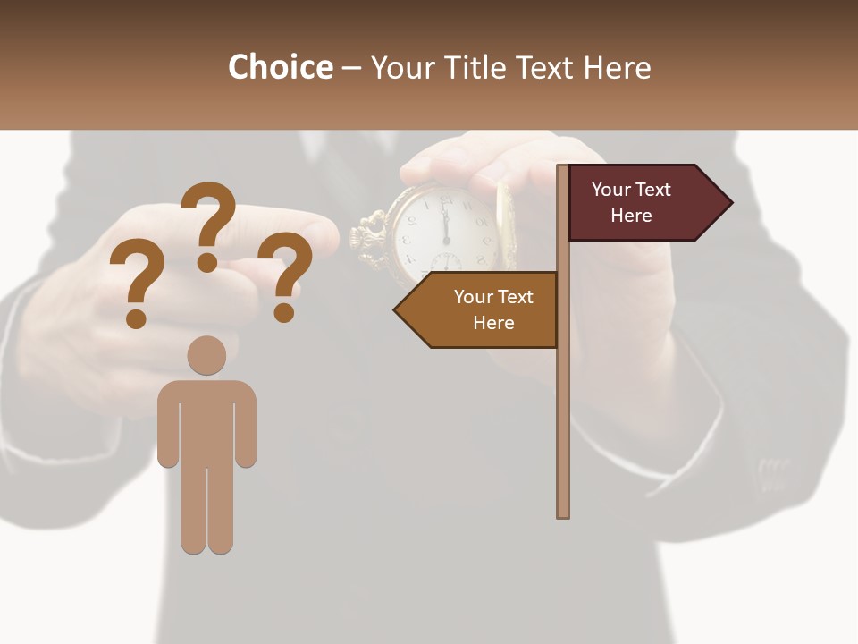 A Man In A Suit Holding A Pocket Watch PowerPoint Template