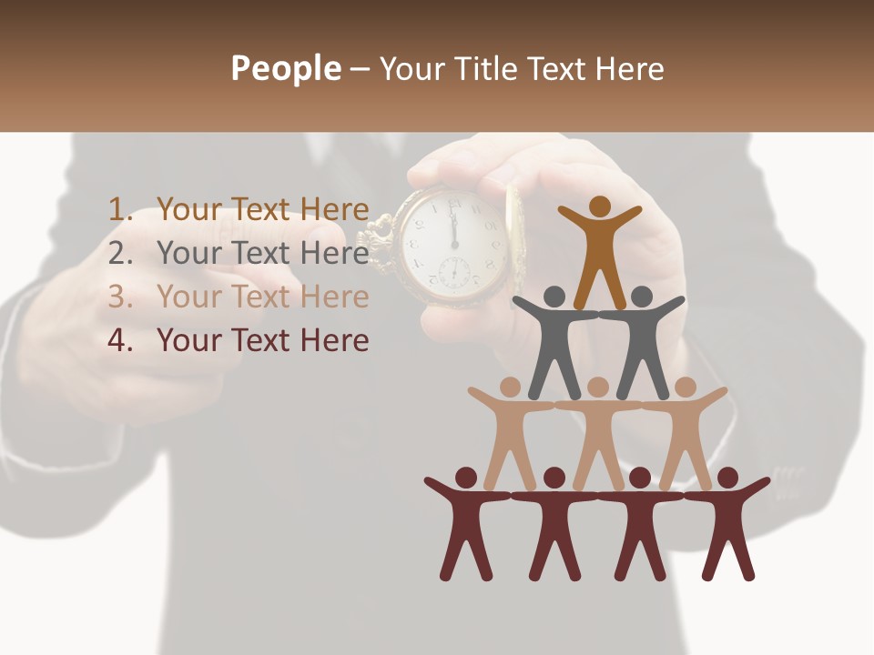 A Man In A Suit Holding A Pocket Watch PowerPoint Template