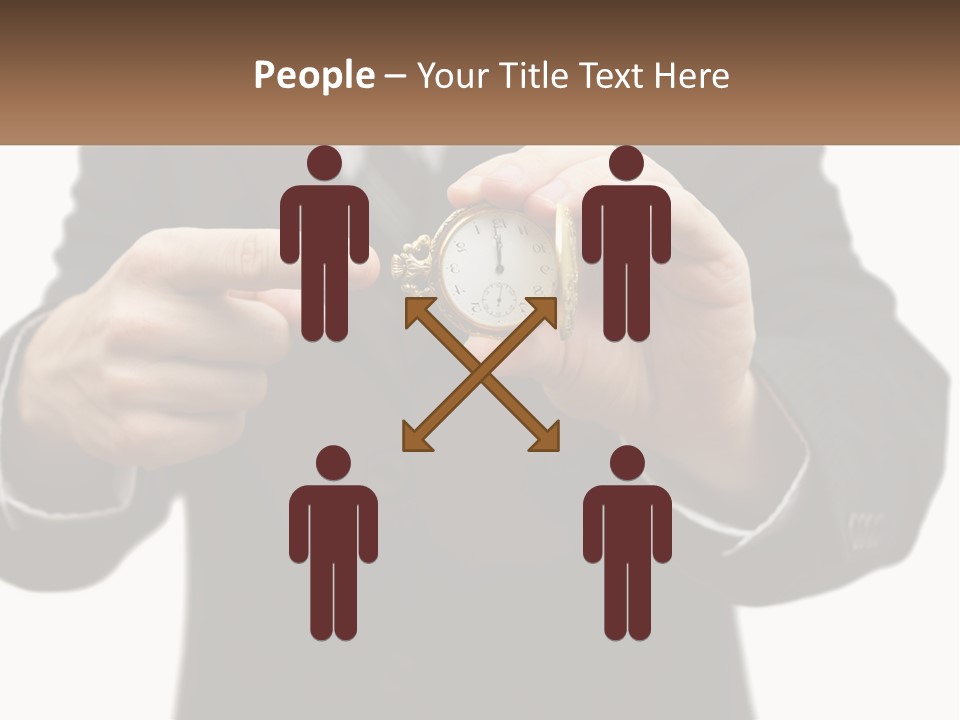 A Man In A Suit Holding A Pocket Watch PowerPoint Template