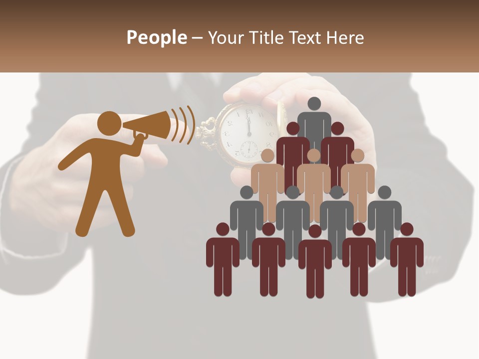 A Man In A Suit Holding A Pocket Watch PowerPoint Template