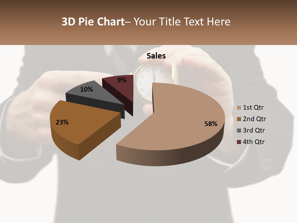 A Man In A Suit Holding A Pocket Watch PowerPoint Template