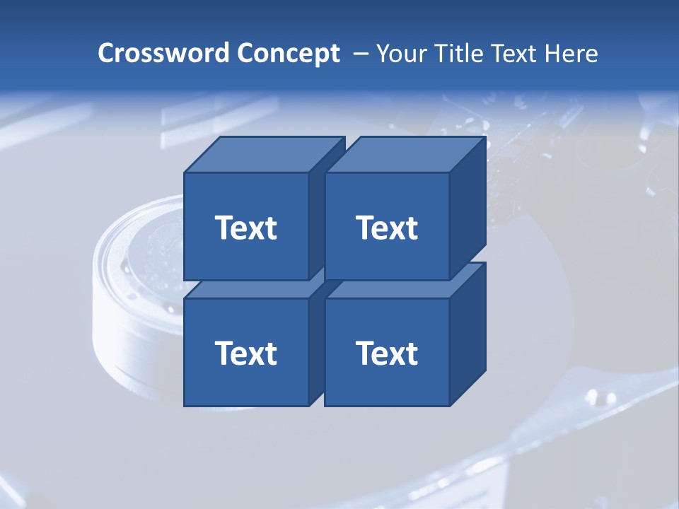 A Hard Drive With A Key On Top Of It PowerPoint Template