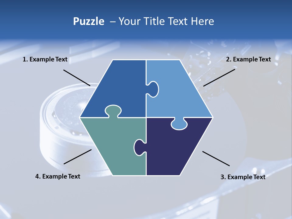 A Hard Drive With A Key On Top Of It PowerPoint Template
