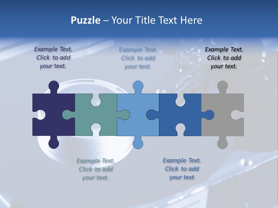 A Hard Drive With A Key On Top Of It PowerPoint Template