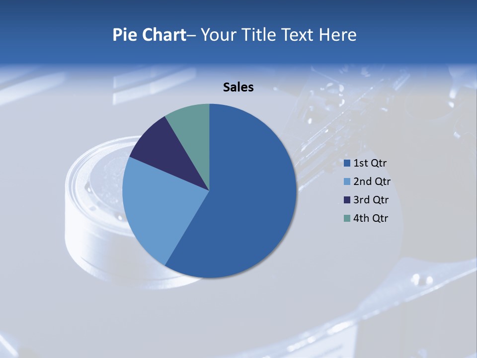 A Hard Drive With A Key On Top Of It PowerPoint Template