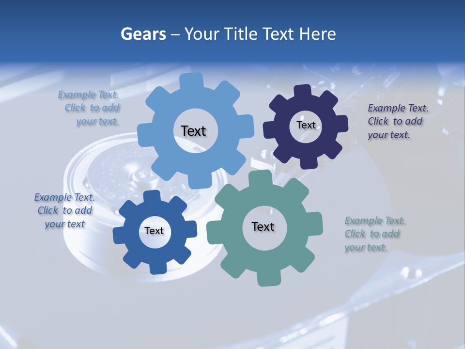 A Hard Drive With A Key On Top Of It PowerPoint Template