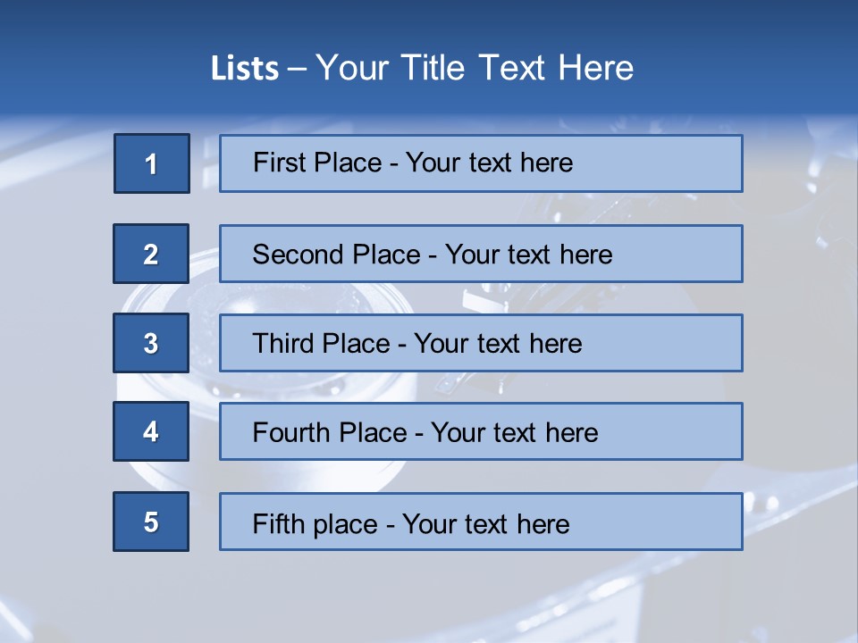 A Hard Drive With A Key On Top Of It PowerPoint Template