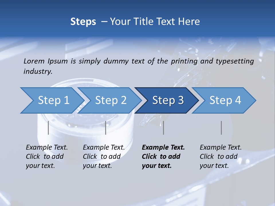 A Hard Drive With A Key On Top Of It PowerPoint Template